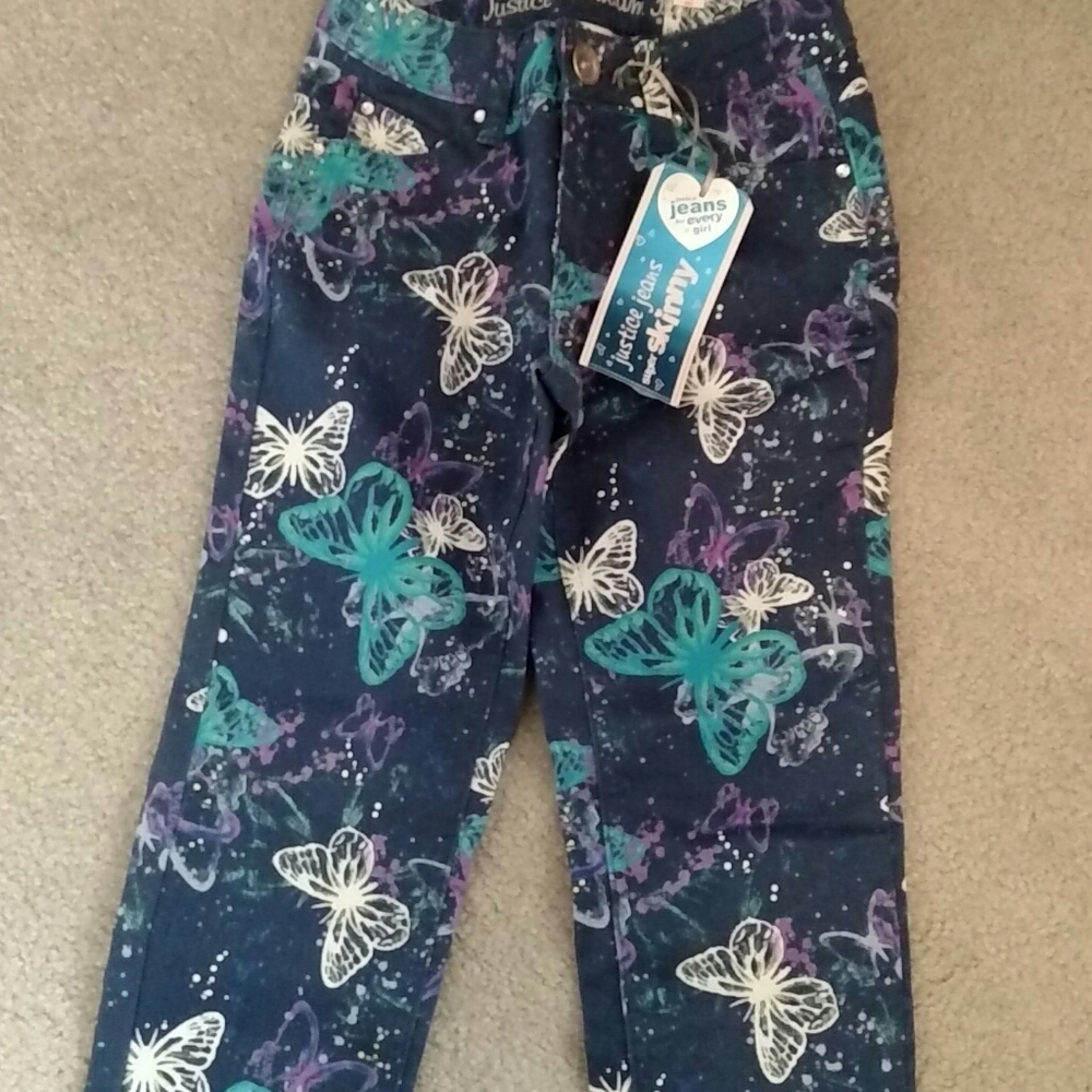 Girls Justice Premium butterfly jeans
